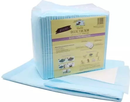 VitaVet Care пеленки впитывающие с фиксирующими полосками (60 х 40 см., 35 шт.)