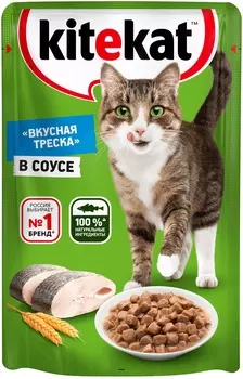 Влажный корм для кошек Kitekat 85 г (кусочки в соусе)