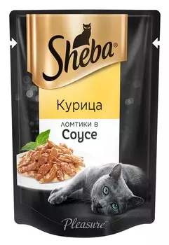 Влажный корм для кошек Sheba Pleasure с курицей 85 г (кусочки в соусе)