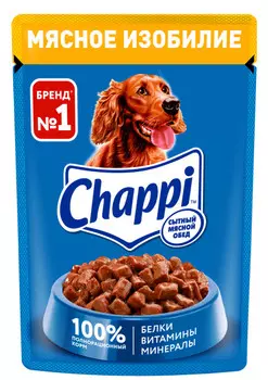 Влажный корм для собак Chappi Мясное изобилие 85г