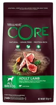 Wellness Core корм для взрослых собак всех пород (Ягненок и яблоко, 1,8 кг.)