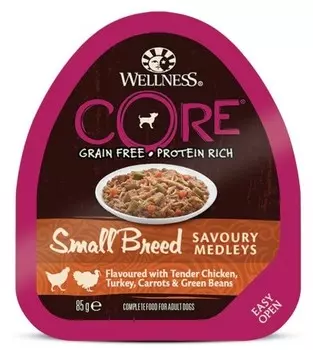 Wellness Core Small Beed консервы для собак мелких пород (Курица и индейка, 85 г.)