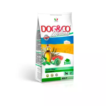 Wellness Dog&Co Adult Mini корм для взрослых собак малых пород (Ветчина и рис, 800 г.)