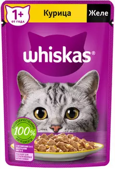 Whiskas пауч для кошек (желе) (Курица, 75 г.)