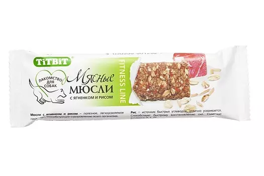TiTBiT Мюсли Fitness с ягненком и рисом (40 г.)