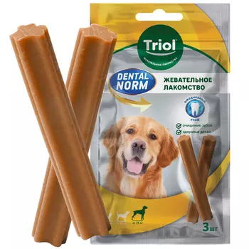 Triol Dental Norm лакомство для собак крупных пород Палочки жевательные (Говядина, 120 г.)