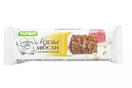 TiTBiT мюсли Fitness с телятиной и злаками (40 г.)