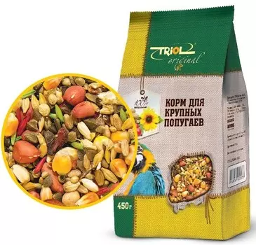Triol Original корм для крупных попугаев (Злаковое ассорти, 450 г.)
