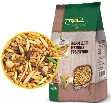 Triol Original корм для мелких грызунов (Злаковое ассорти, 450 г.)