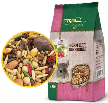 Triol Original корм для шиншилл (Злаковое ассорти, 450 г.)