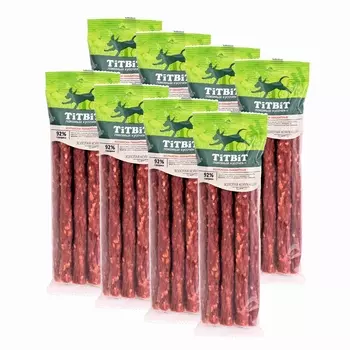 TiTBiT Золотая коллекция колбаски Пикантные для собак (Говядина, 8*80 г.)