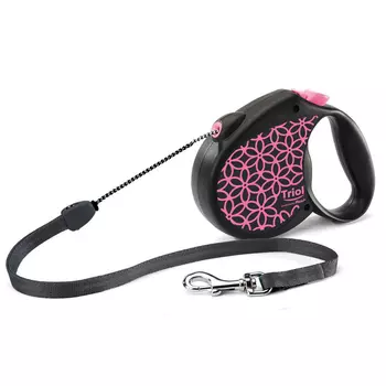 Triol поводок-рулетка Flexi Life Pink 5 м (трос) (S)