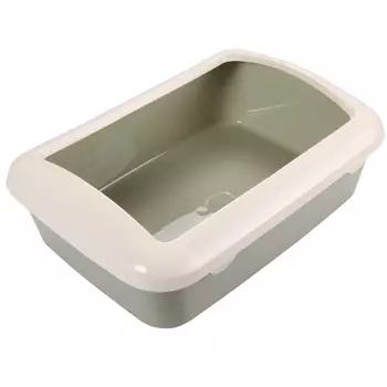 Triol Р547 туалет для кошек с бортом (42 х 30 х 14,5 см.Оливковый)