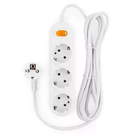 удлинитель бытовой powercube, 3 розетки с выкл., 3500вт, 16 а, 3м
