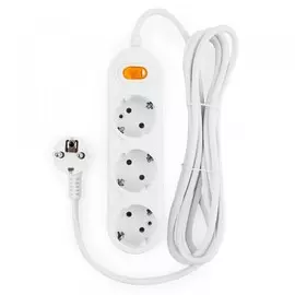 удлинитель бытовой powercube, 3 розетки с выкл., 3500вт, 16 а, 1,5м