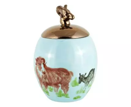 Ваза декоративная "Фауна" (27, Голубой, Мультиколор)