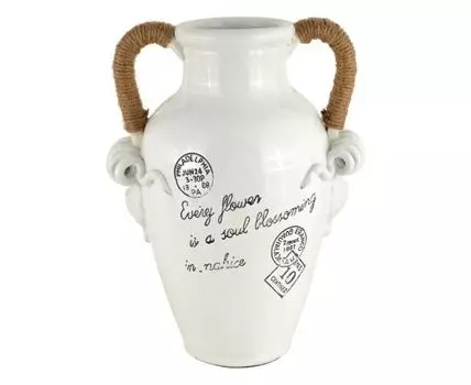 Ваза декоративная "Старинная амфора" (32, Белый)