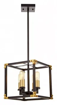 Люстра на штанге LUMINA DECO Waldorf LDP 1140-4 BK+MD