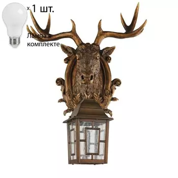 Уличный настенный светильник с лампочкой Favourite Hunt 2078-1W+Lamps А60