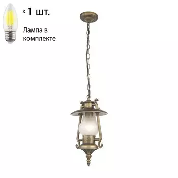 Уличный светильник с лампочкой Favourite Leyro 1496-1P+Lamps Е27 Свеча