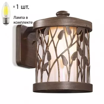 Уличный светильник с лампочкой Odeon Light Lagra 2287/1W+Lamps Е27 Свеча