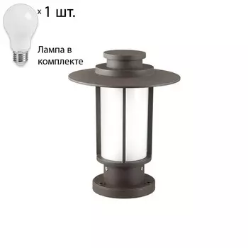 Уличный светильник с лампочкой Odeon Light Mito 4047/1B+Lamps А60
