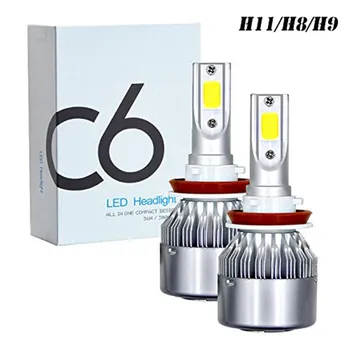 2 шт. 12 В 7200LM H4 H7 Coche светодиодные фары H1 H13 H8 H9 H11 9005 HB3 9006 HB4 6000K 72 Вт 12 В 7200LM Авто фары H4