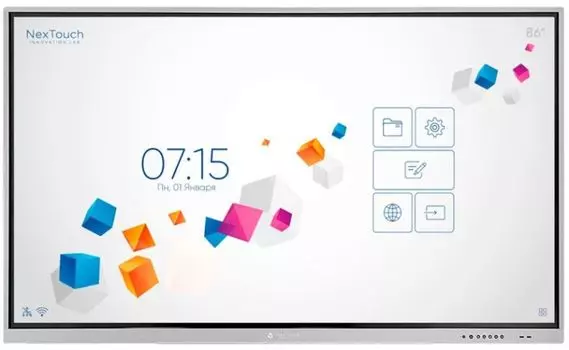 Интерактивная панель NexTouch NextPanel 86 черная, 86", IR, Android 8.0, 4K (3840x2160), WiFi