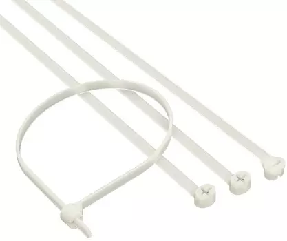 Хомут DKC 21214SR P6.6 с двойным замком, белый 3,6x200 мм, "Quadro", уп/100 шт, (замена выведенному из ассортимента 21214)