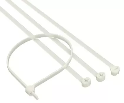 Хомут DKC 21219SR P6.6 с двойным замком, белый 4,8x370 мм, "Quadro", уп/100 шт, (замена выведенному из ассортимента 21219)