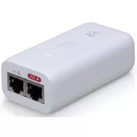 Инжектор PoE Ubiquiti U-POE-AF экранированный, 10/100/1000 Мбит, 48В, 0,5А, 802.3af, с настенным фиксатором