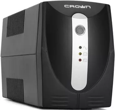 Источник бесперебойного питания Crown CMU-850X CM000003125 Line Interactive 850VA/480W, корпус пластик, 1x12V/9AH, розетки 2*EURO, трансформатор AVR 1