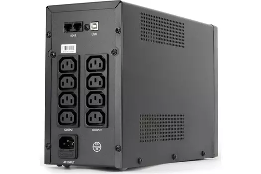 Источник бесперебойного питания Crown CMU-SP1500IEC USB Line Interactive 1500VA/900W, 2x12V/9AH, розетки 8*IEC C13, трансформатор AVR 140-290V, cъёмны