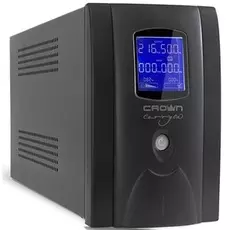 Источник бесперебойного питания Crown CMU-SP800EURO LCD CM000001493 line-Intractive, 800VA\450W, 3*EURO+1*IEC bypass, LCD-дисплей