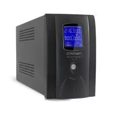 Источник бесперебойного питания Crown CMU-SP800EURO LCD USB CM000001871 Line Interactive 800VA\480W, 1x12V/9AH, 4*EURO+1*IEC С13 bypass, AVR 140-290V,