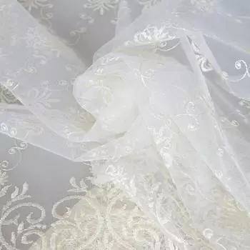 Тюль 1 п/м 280 см органза ажур цвет шампань