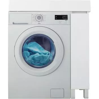 Тумба под стиральную машину Aquaton Лайн 1A232301LF010 напольная 20 см цвет белый