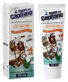 Зубная паста Pasta Del Capitano детская 6+ "Мята", 75мл