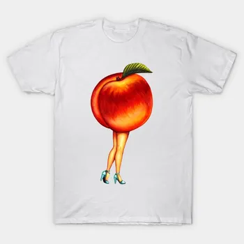 Футболка женская Fruitstand Peach Harajuku Print Kawaii футболка летняя женская футболка с коротким рукавом топ футболка S
