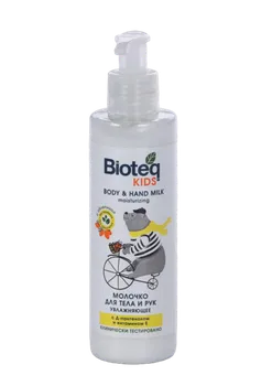 Молочко Bioteq Kids увлаж с Д-пантенолом и вит Е д/тела и рук, 195 мл