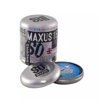Презервативы Maxus 003 №15 Экстремально тонкие, в железном кейсе