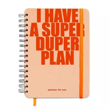 Планер Orner "I HAVE A SUPER DUPER PLAN" Peachy, 256 страниц