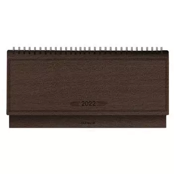 Планинг датированный 2022 Infolio, коллекция Wood,темно-коричневый, 128 страниц, 14 х 29,2 см