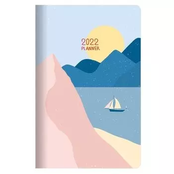 Планнер датированный 2022 Be Smart, коллекция Golden Sun, розовый/голубой, 32 листа, 13 х 21 см