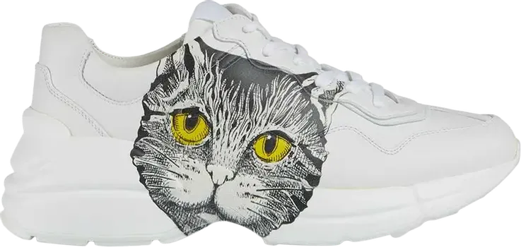 Кроссовки Gucci Wmns Rhyton Mystic Cat - White, белый