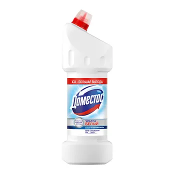 DOMESTOS Ультра Белый, чистящее средство для туалета, Антибактериальный эффект