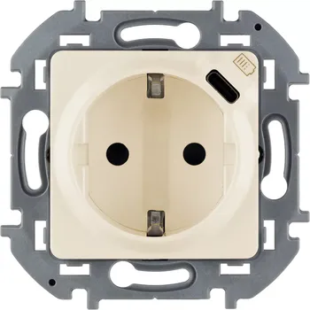 Розетка с/з с USB тип C со шторками Legrand Inspiria 673771