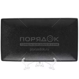 Блюдо керамика, прямоугольное, 35 см, черное, Крафт, Daniks, A21527Y101