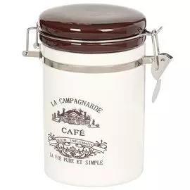 Банка для сыпучих продуктов, доломит, 0.55 л, с крышкой, Daniks, Кафе, HC8700C-N2