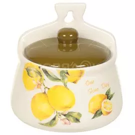 Банка для сыпучих продуктов, доломит, 0.5 л, с крышкой, Daniks, Лучиано